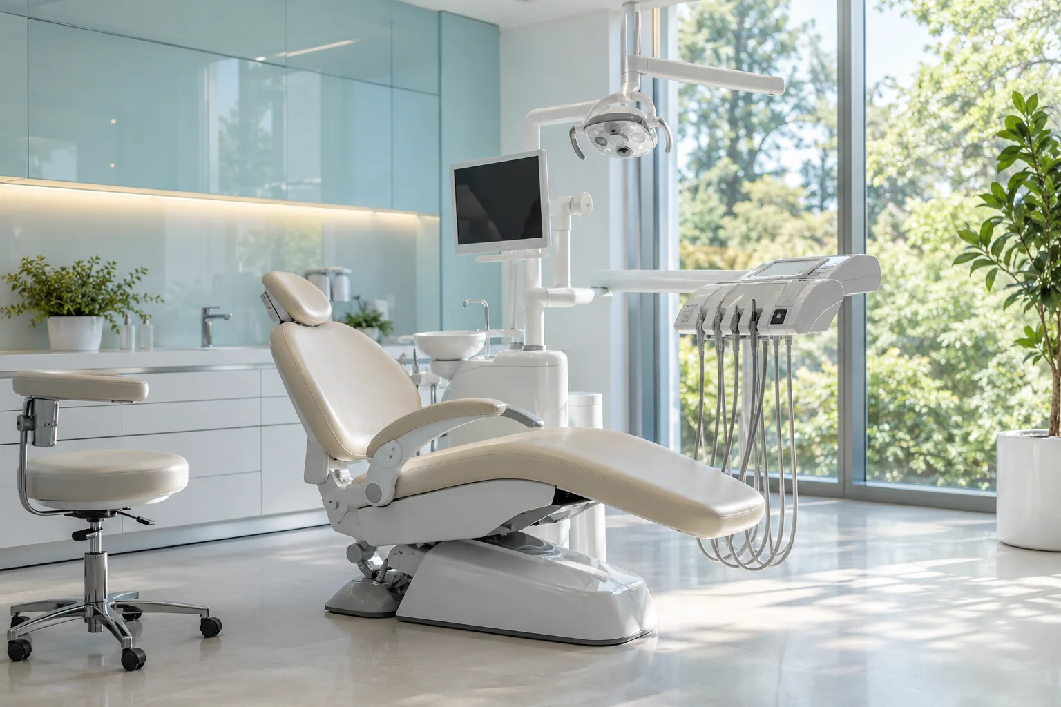 Illustrative modern dental consultation room